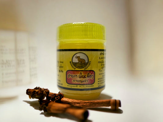 KanouKham Ya Lao Herbal Massage 50ml Essential Clove Oil Ointment Balm for Arthritis Muscular Pain and Insect Bite Relief Natural Care
