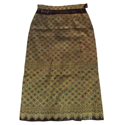Vintage Laos Gold Sinh Skirt