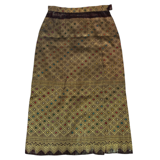 Vintage Laos Gold Sinh Skirt