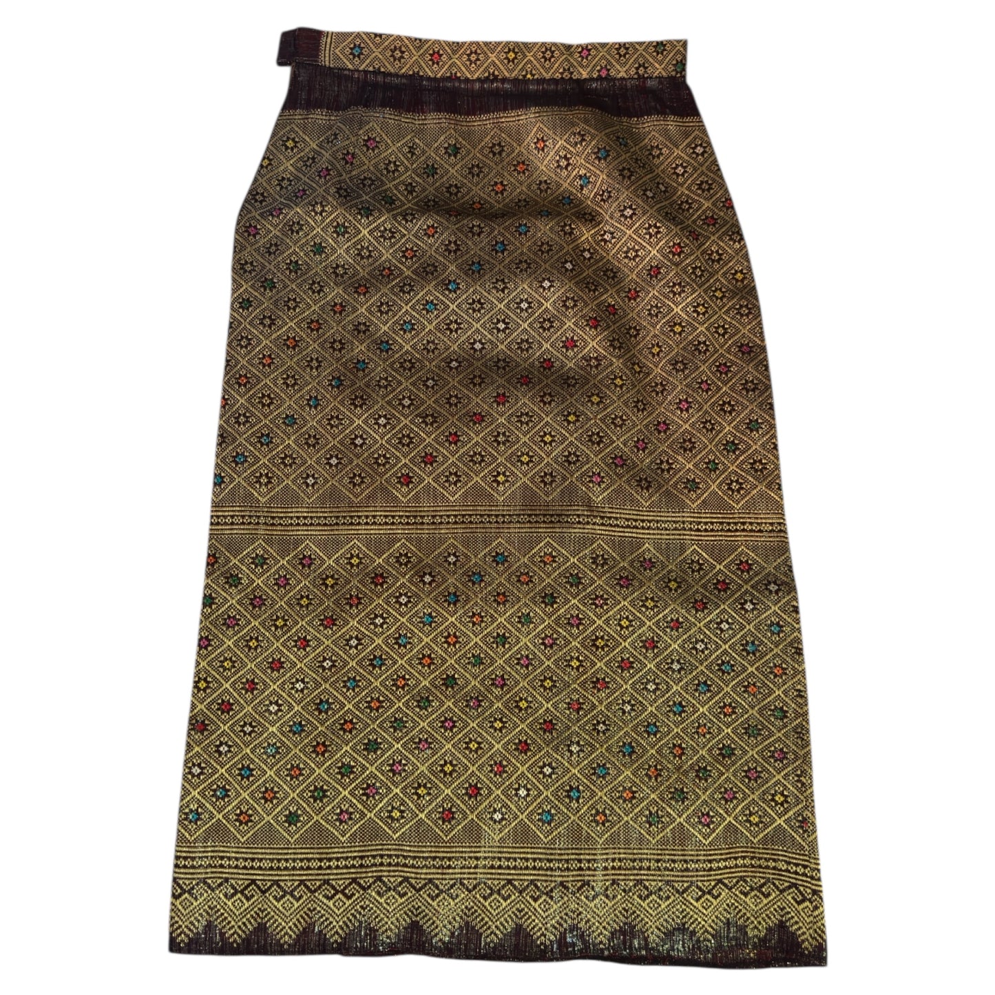 Laos Gold Sinh Skirt Back Side