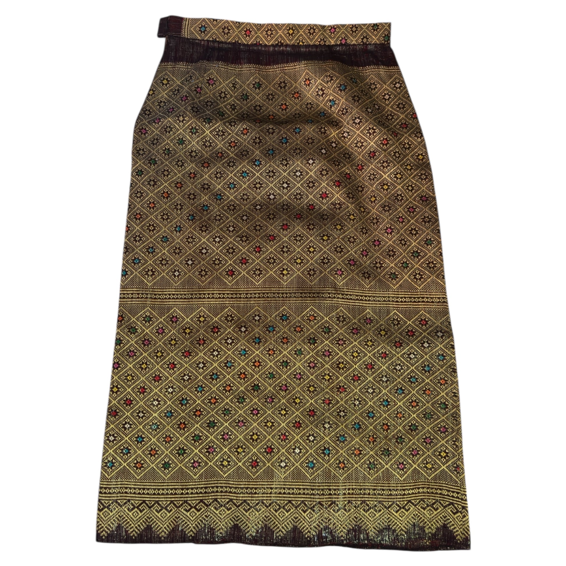 Laos Gold Sinh Skirt Back Side