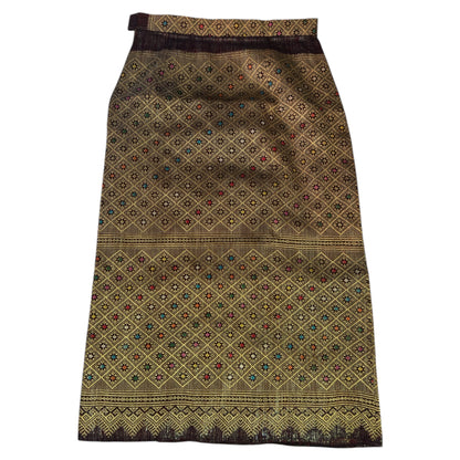 Laos Gold Sinh Skirt Back Side